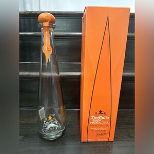 Don Julio primavera tequila empty bottle and box